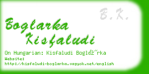 boglarka kisfaludi business card